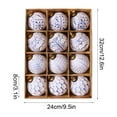 thumbnail image 4 of hulanddfd Christmas Tree Ball Ornament Set - 12Pcs Shatterproof Xmas Hanging Balls, Christmas Hanging Pendant for Tree Wreath and Wedding Holiday Party Decor 8cm/3.15", 4 of 7