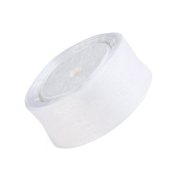 WRITWAA White Organza Ribbon Roll for Wedding, Party Decorations, Wrapping, Crafting and Festive Events