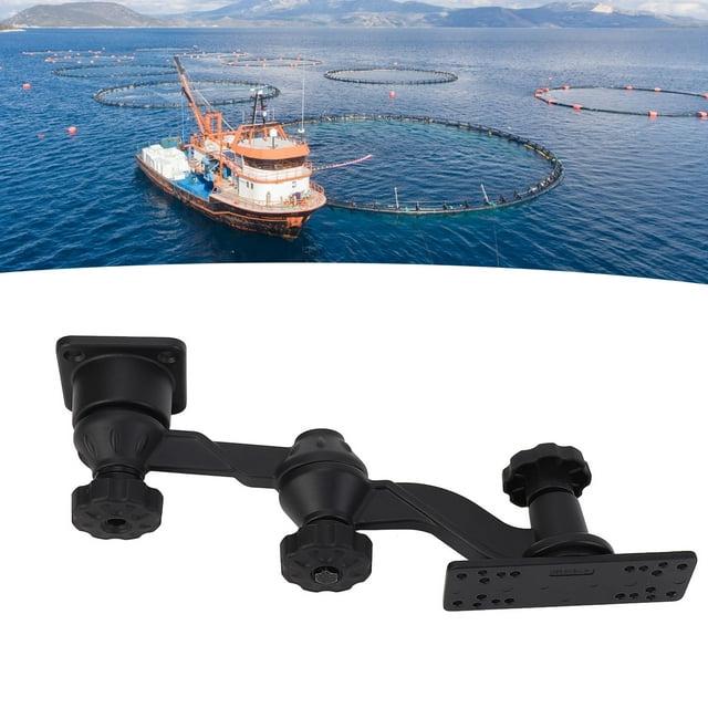 Plotter Swing Arm Mount, Fishfinder Bracket Universal Compatibility 11.4 inch Curved Arm for Outdoor
