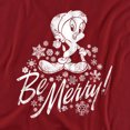 thumbnail image 2 of Looney Tunes Merry Tweety Women's T Shirt, Cardinal, Large, 2 of 6