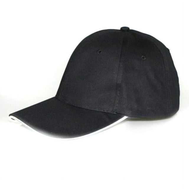 Led Light Up Baseball Cap Hat Cotton Cap Pu Light Guide Fiber Easily Adjustable Glow Club Party Sports Athletic Stage