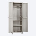thumbnail image 3 of Armario Ropero Organizador Rattan Closet Ropa Plástico Taupe Rimax, 3 of 5