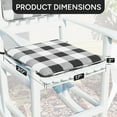 thumbnail image 4 of Klear Vu Porch Rocking Chair Cushions Set, Suitable for Living Room Rockers, Stylish Seat and Back Pads Include Fabric Ties, 20" X 17" X 2”, Black/White, 4 of 6