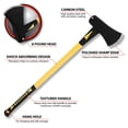 thumbnail image 6 of Performance Tool M7111 8-Pound Splitting Maul with Fiberglass Handle, Black/Yellow, 6 of 6