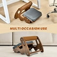 thumbnail image 5 of Foot Rest for Under Desk at Work- Adjustable Rocking Foot Stool with 3 Height Position and Soft Crossbar, Ergonomic Wooden Footrest with Soft Sponge Pad for Home, Office, 5 of 14
