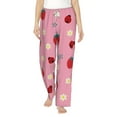 thumbnail image 2 of Lsque Strawberry and Ladybugs Print Women's Pajama Pants, Lounge Pant - Comfortable Home Wear,Elastic Waistband, Stylish Design-Small, 2 of 9