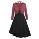thumbnail image 1 of Conjunto de Camiseta Acanalado de Talla Extra Rosegal Vestidos casuales de talla grande, 1 of 5