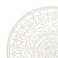 thumbnail image 6 of DecMode White Wood Handmade Intricately Carved Round Mandala Floral Wall Decor, 6 of 15