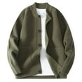 thumbnail image 3 of Txeol Mens Button Down Cardigan Sweater with Pockets Long Sleeve Solid Collared Sweaters Casual Lightweight Outerwear Jacket 2025,Green,XXXXL, 3 of 6