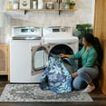 thumbnail image 3 of My Magic Carpet 5'x7' Machine Washable Non-Slip Dining Living Room Area Rug - Floral Bloom Blue, 3 of 5
