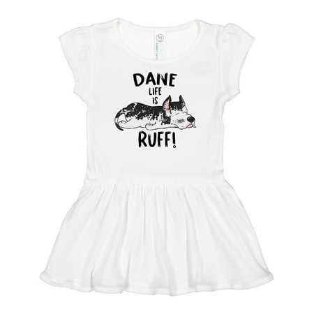 

Inktastic Dane Life is Ruff! Spotted Great Dane Gift Baby Girl Dress