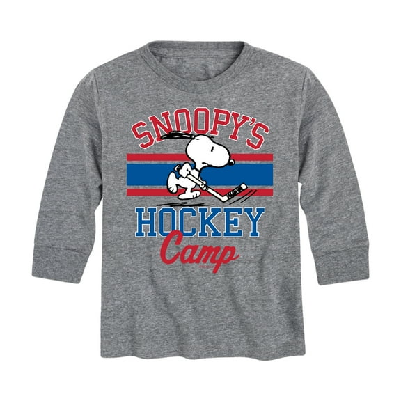 Peanuts - Snoopy's Hockey Camp - Toddler And Youth Long Sleeve Graphic T-Shirt