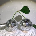 thumbnail image 2 of Bola de discoteca Kawaii Injueey Cereza Doble espejo Cristal Decoración del hogar Plata 15cm, 2 of 6