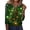 CL12-Green, variant on Lumtrix Womens Christmas Tops Short Sleeve V Neck Button Down Cute Santa Graphic Party Holiday Fall Fashion Vermilion XL