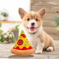thumbnail image 6 of Plush Dog Squeaky Toy for Small Medium Dogs Dog Accessories Reducing Boredom , Pizza, 6 of 7