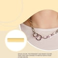 thumbnail image 3 of Sonducket Colgante de acero inoxidable espejo colgante Rectangular pulido hombres mujeres DIY collar gargantilla accesorios de joyería Ropa, zapatos y accesorios Miscelánea Oro Sonducket AP016463-02, 3 of 6