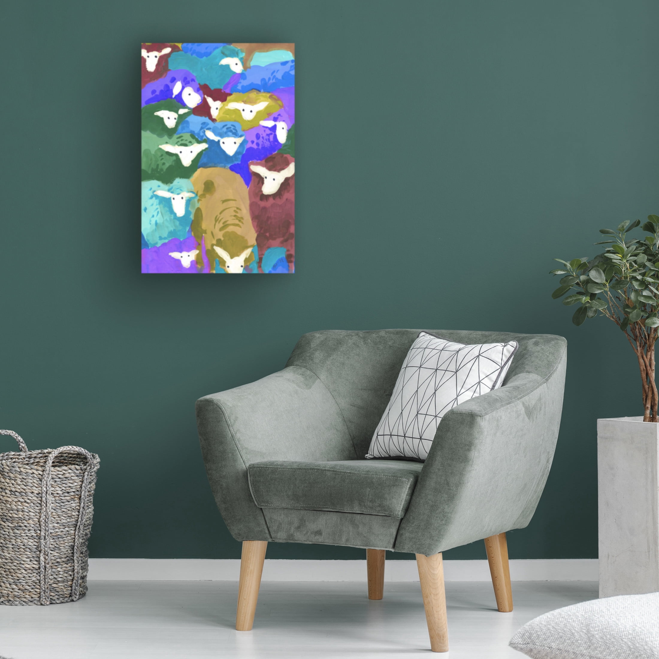 Trademark Fine Art Ania Zwara Colorful Sheep Cocktail seaside Canvas Wall Art