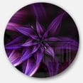 thumbnail image 1 of DesignArt Fractal Flower Purple Large Wall Clock, 1 of 2