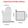 thumbnail image 2 of Cauagu Snake Print Oven Mitts and Pot Holders 4 pcs Set,Extra Thicken Long Kitchen Oven Glove Potholders BBQ Gloves-Oven Mitts and Pot Holders(11 Inch), 2 of 6