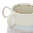 thumbnail image 6 of DecMode 12", 8"H White Ceramic Vase with Handles, Set of 2, 6 of 10