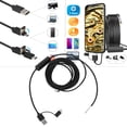 thumbnail image 1 of Endoscope, WiFi Endoscope Portable 6pcs Réglable LED Lumières Pratique Facile à Utiliser Imperméable à l'Eau 3 en 1 pour l'Interface de Type C, 1 of 8