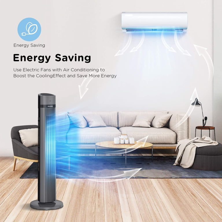 PELONIS PFT40A4AGB Electric Oscillating Stand Up Tower Fan, 40-inch, Black  2020 New Model, 3 Speed, up to 15h Timer,LED Display, Remote Control  included - Walmart.com