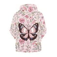thumbnail image 6 of DISNIMO Kids Butterfly Hoodie for Girls Floral Zip Up Hoodie Teen Girl Pink Hoodies Size 11-13 Oversized Hoodie Boys Zipper Hooded Sweatshirt Youth Sweatshirt Jackets/Hoodies for Teens Sports, 6 of 7