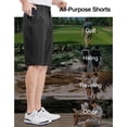 thumbnail image 5 of PULI Men’s Golf Shorts 12" Inseam Lightweight Stretch Quick-Dry Hiking Casual Dress Work Hybrid Shorts with Pockets, 5 of 7