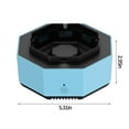 thumbnail image 3 of Compact Ashtray Purifier - Multifunctional Cigarette Ash Tray with Negative Ion , Aroma Diffuser - ABS Flame Retardant, 13x13x7cm, Green Blue Gray, Auto Shutoff, Battery Powered, 3 of 8