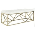 thumbnail image 2 of Safavieh Farah Modern Glam Rectangular Tufted Bench, 2 of 8