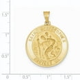 thumbnail image 2 of Beautiful 14k Saint Christopher Medal Hollow Pendant, 2 of 2