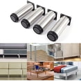thumbnail image 4 of Patas para muebles Patas para muebles, altura ajustable de la pata de la cocina 4 piezas Pies de mesa de pata de gabinete de sofá de acero inoxidable de metal redondo (50 * 150 mm), 4 of 4