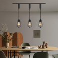 1Light Industrial Halo Track Pendant Light,Dimmable H Track Light