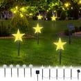 thumbnail image 4 of JingChun Solar Pathway Lights, 5 Pack Solar Star Lights Outdoor Waterproof Stake Lights Garden Decorative Lights Walkway Lights for Landscape Yard Lawn Patio Wedding Party, 4 of 4