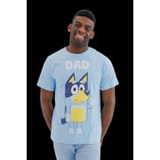 Bluey Mens Short Sleeve Graphic T-Shirt Bandit Blue