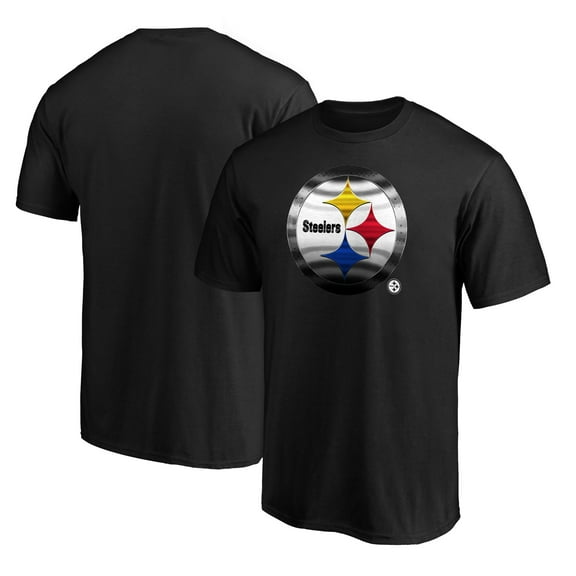 Men's Black Pittsburgh Steelers Midnight Mascot Team Logo T-Shirt