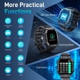 thumbnail image 5 of EIGIIS Smart Watch for Men Smartwatches with Bluetooth Call Function 1.86” HD Military Fitness Trackers Watch with Heart Rate Sleep Monitor Pedometer Step Counter Alarm Black, 5 of 9