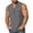 Gray, variant on Mens Cotton Linen Tank Sleeveless Tops Summer Beach Boho Tees Solid Color Casual Tshirts