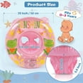 thumbnail image 3 of CQHVKQ 20" Inflatable Baby Pool Float Seat, Frog Pattern Baby Swimming Ring for Swim Training, Toddler Inflatable Swimming Float with Airbag Seat, Adjustable Infant Pool Floats 6-36 Months, Pink, 3 of 9