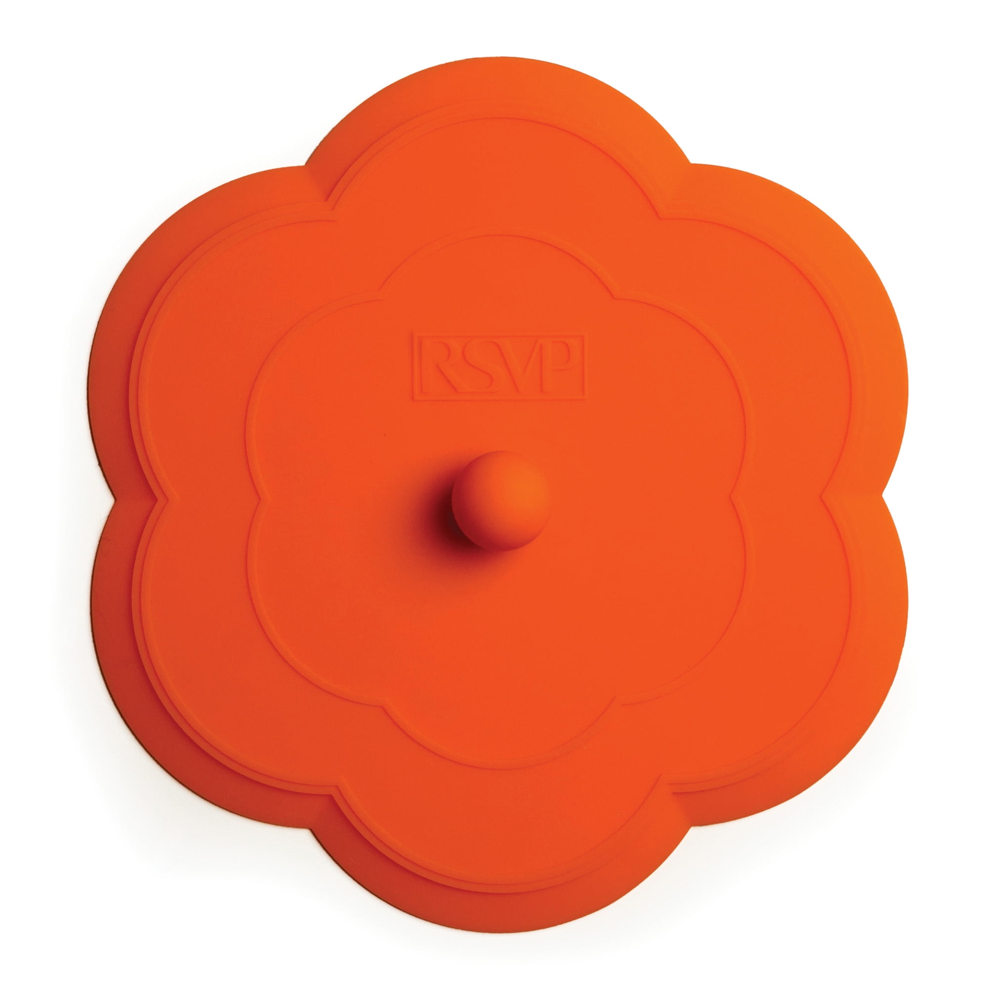 Silicone RSVP Flower Sink Stopper - Orange