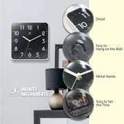 Infinity Instruments St. Mark Square Wall Clock, White, 10