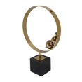 thumbnail image 3 of A&B Home Mavis Ring Statuary with Marble Base - 3" x 9" x 14" - Gold/Black, 3 of 4