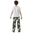 thumbnail image 4 of FORMRS Boys Pajama Pants with Pockets Size 6-8Y Kids Lounge Sleep Bottoms, Floral Oranges, 4 of 8