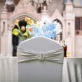 thumbnail image 1 of Efavormart 5 Pack Stretch Spandex Chair Sash With Silver Diamond Sash Pin Banquet Chair Band for Event Decor, 1 of 2