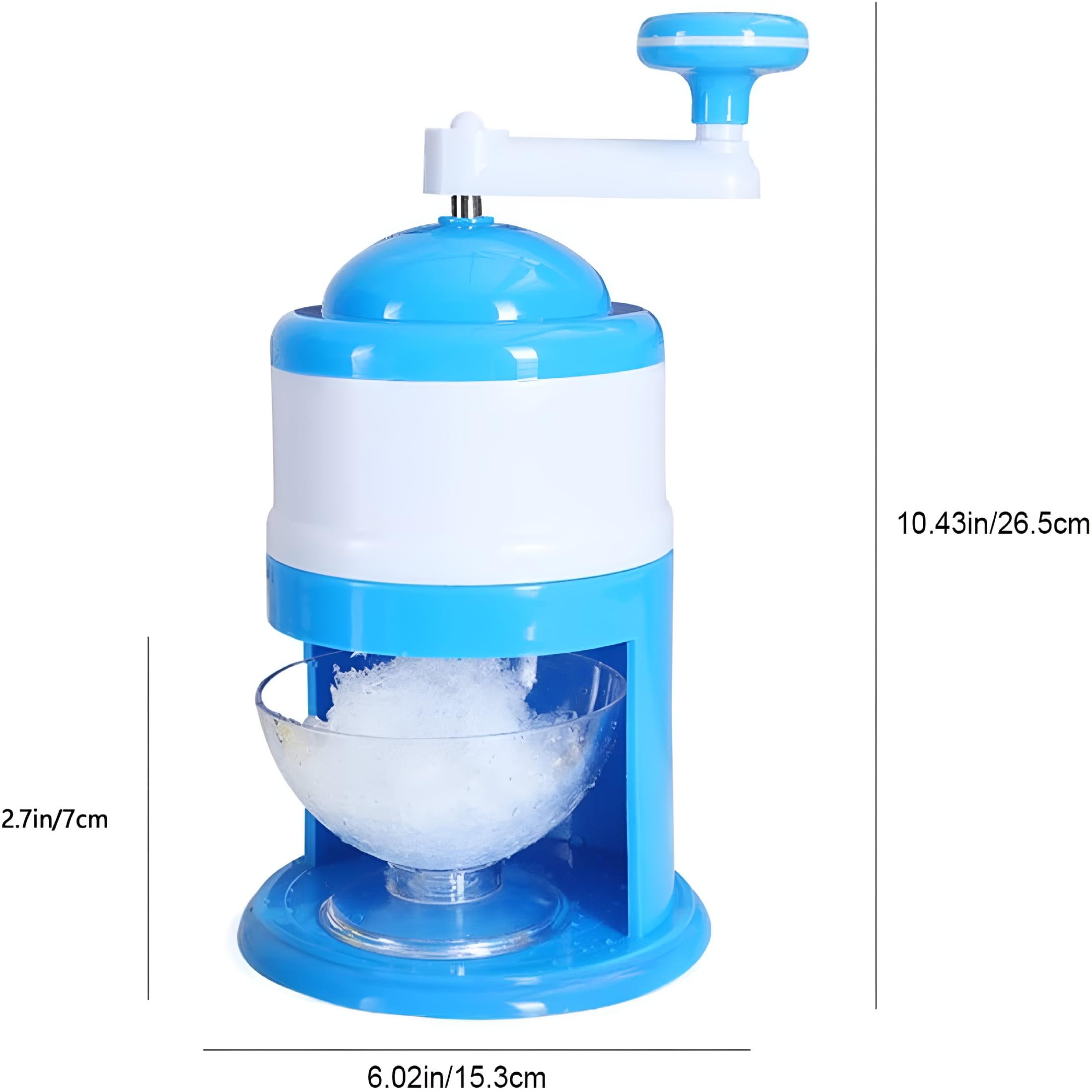 CURYMAY 2026 New Manual Crushed Ice Maker Machine,Countertop Ice Shaver Snow Cone Machine Portable Small Slushie Machine with Free Ice Cube Trays for Slushie Shaved Ice Maker Household
