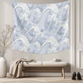 thumbnail image 5 of Blue Ocean Waves Large Tapestry for Bedroom Wall Hanging Tapestry, Moire Seaside Abstract Art Ceiling Backdrop Tapestries Poster Blanket Wall Decor for Teens Room Living Room Dorm 100" x 59", 5 of 8
