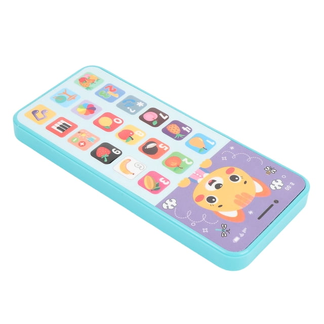 Baby Learning Phone, Early Education Baby Cell Phone Toy Simulated English Learning Safe for Toddler Orange,Green