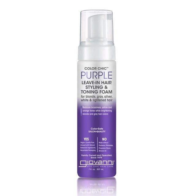 Espuma para peinar y tonificar el cabello GIOVANNI Color Chic Purple 200 ml
