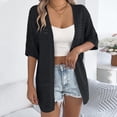 thumbnail image 2 of Women's Lightweight Knit Cardigan Summer Casual Loose Fit Open Front Cover Up Boho Beach Vacation Outfit Pure Color Basic Staple Cardigan Sweaters for Women, 2 of 2