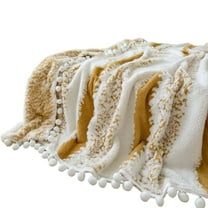 Neoyler Soft Cozy Fleece Throw Blanket for Couch or Office with Cloud Pattern Warm Plush for All Seasons Women Gift 39.4x59in Yellow